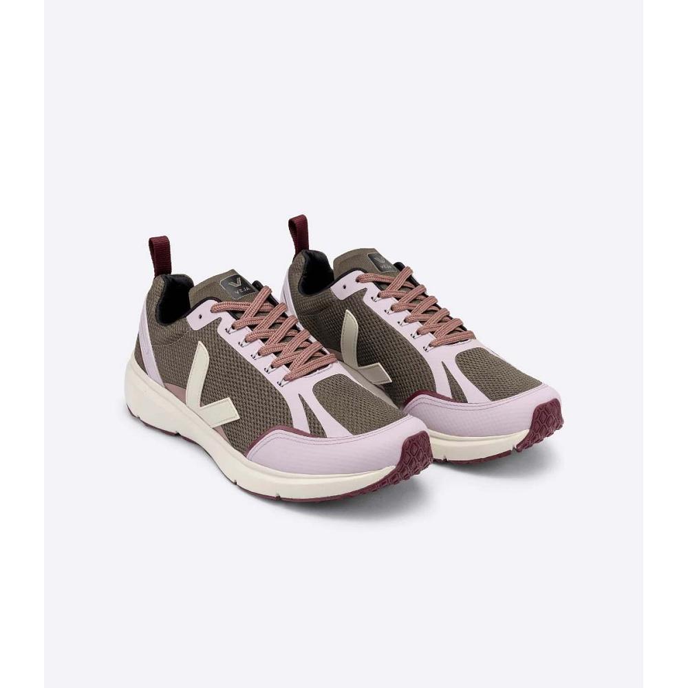 Veja CONDOR 2 ALVEOMESH Schoenen Dames Khaki/Pink | BE 492GSO